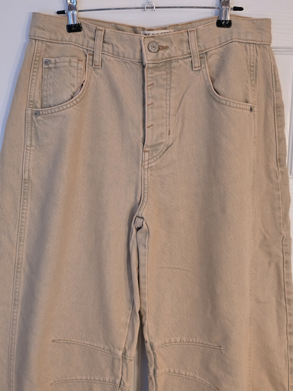 NWOT We The Free Tan Denim Barrel Jeans 26 - Picture 2 of 5